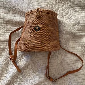 Woven Basket Backpack